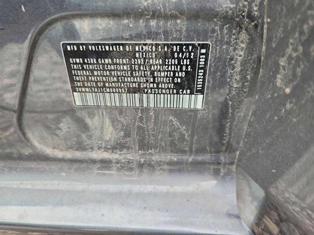 2012 VOLKSWAGEN JETTA TDI photo 12