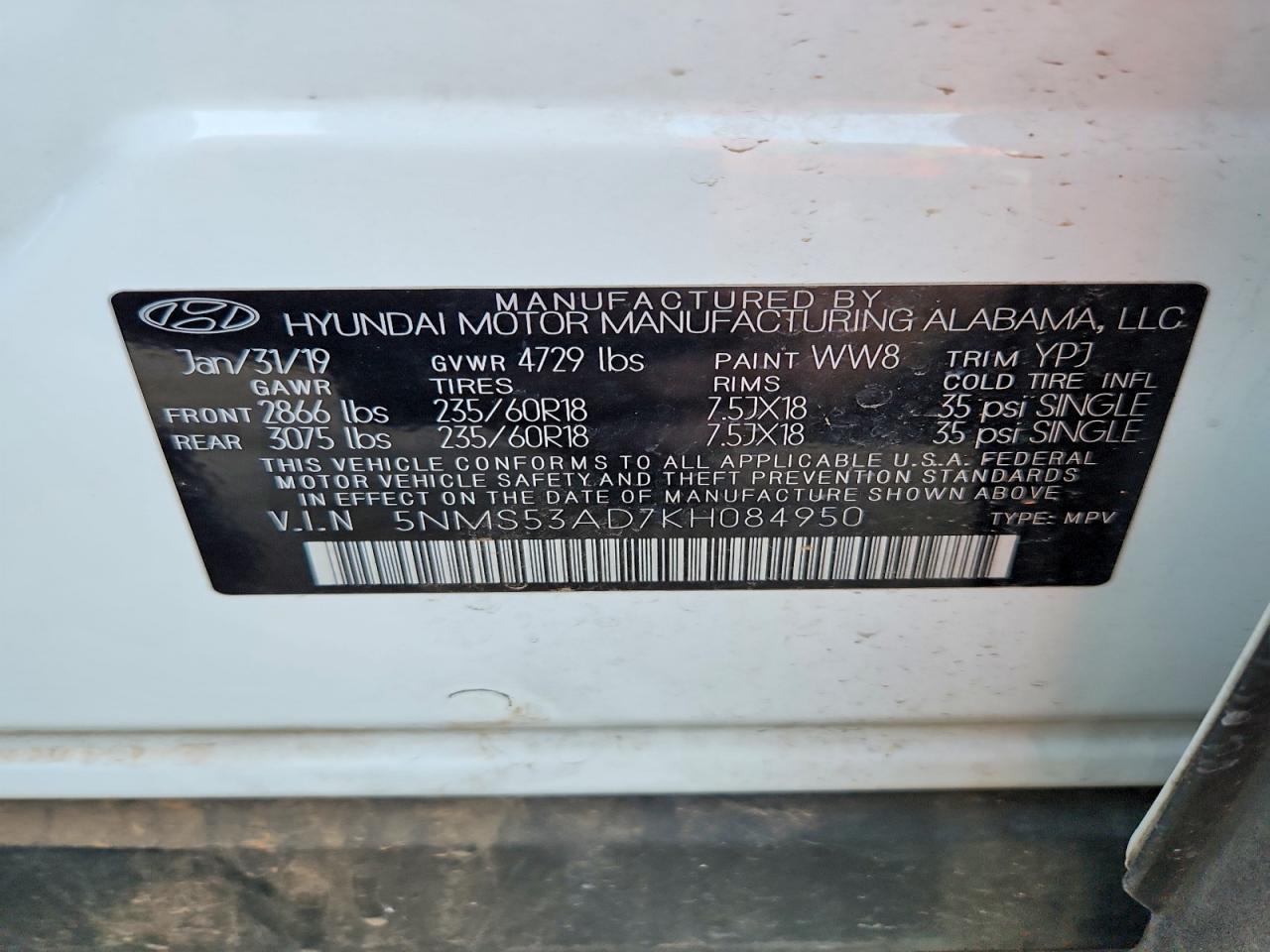 2019 HYUNDAI SANTA FE LIMITED photo 13
