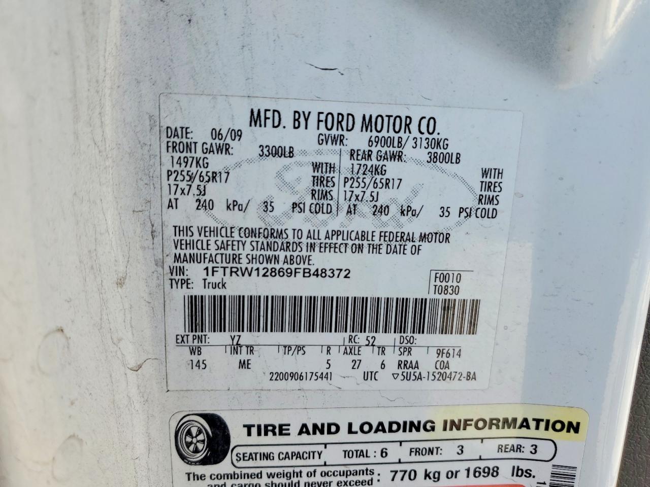 2009 FORD F150 SUPERCREW photo 12