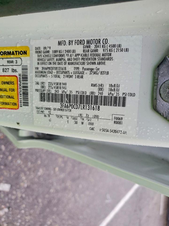 2020 FORD FUSION SEL photo 12