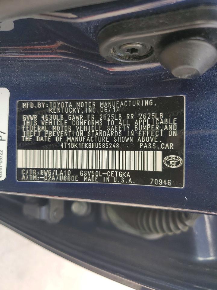 2017 TOYOTA CAMRY XLE V6 photo 23