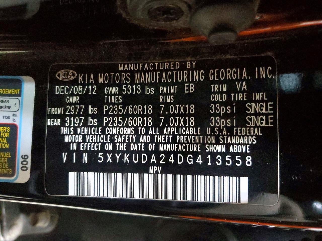 2013 KIA SORENTO EX photo 25