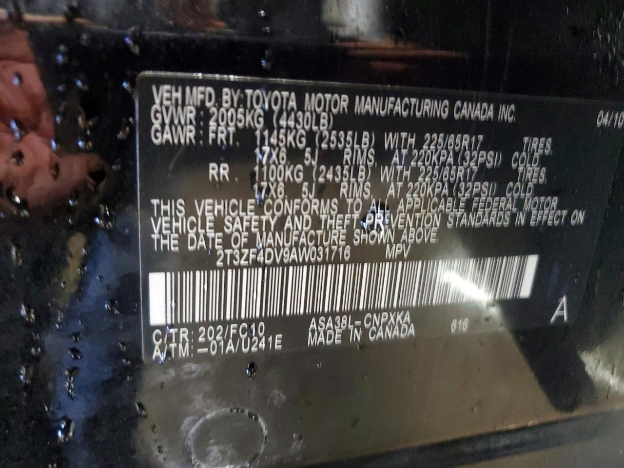 2010 TOYOTA RAV4 photo 12