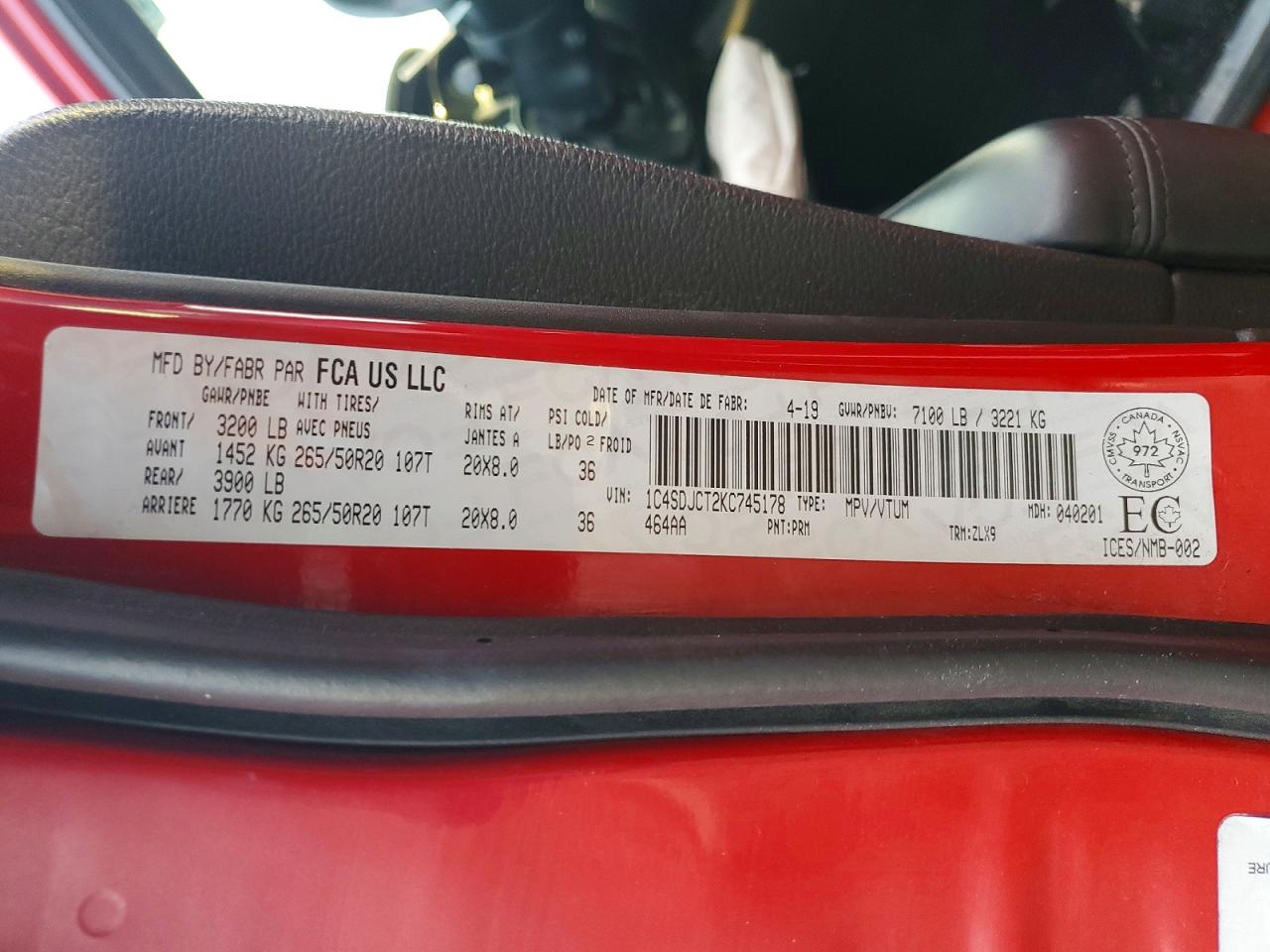 2019 DODGE DURANGO R/T photo 13