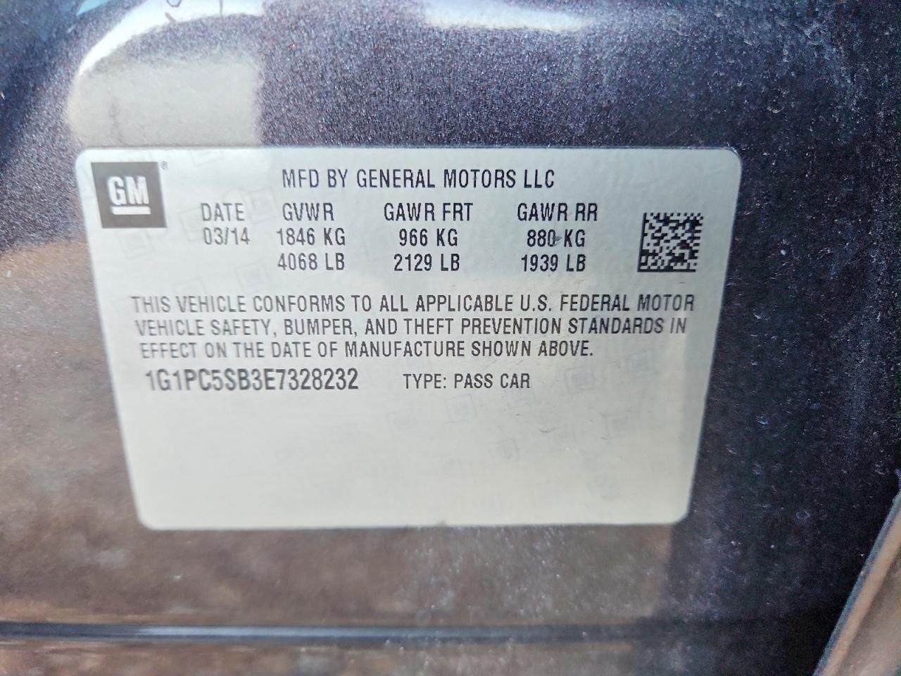2014 CHEVROLET CRUZE LT photo 12