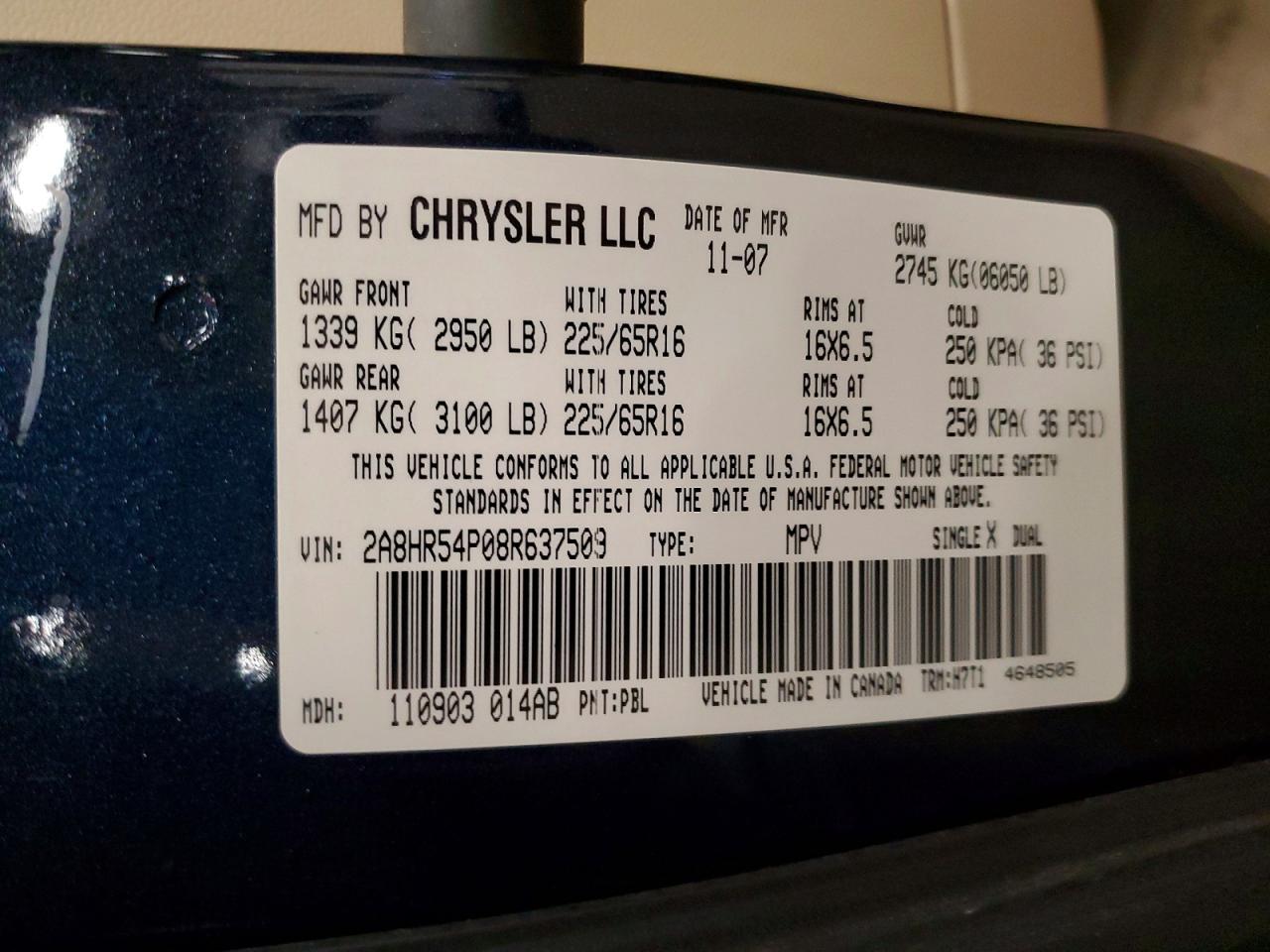 2008 CHRYSLER TOWN & COUNTRY TOURING photo 13