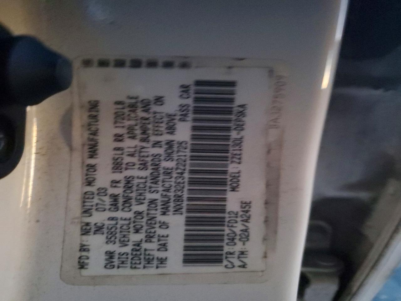 2004 TOYOTA COROLLA CE photo 12