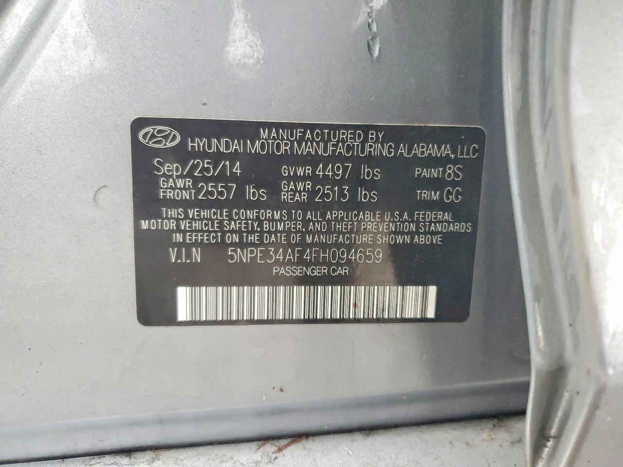 2015 HYUNDAI SONATA SPORT photo 12