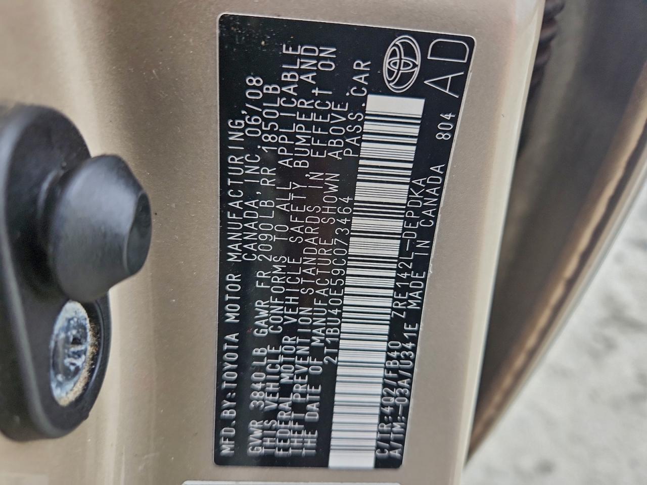 2009 TOYOTA COROLLA BASE photo 13