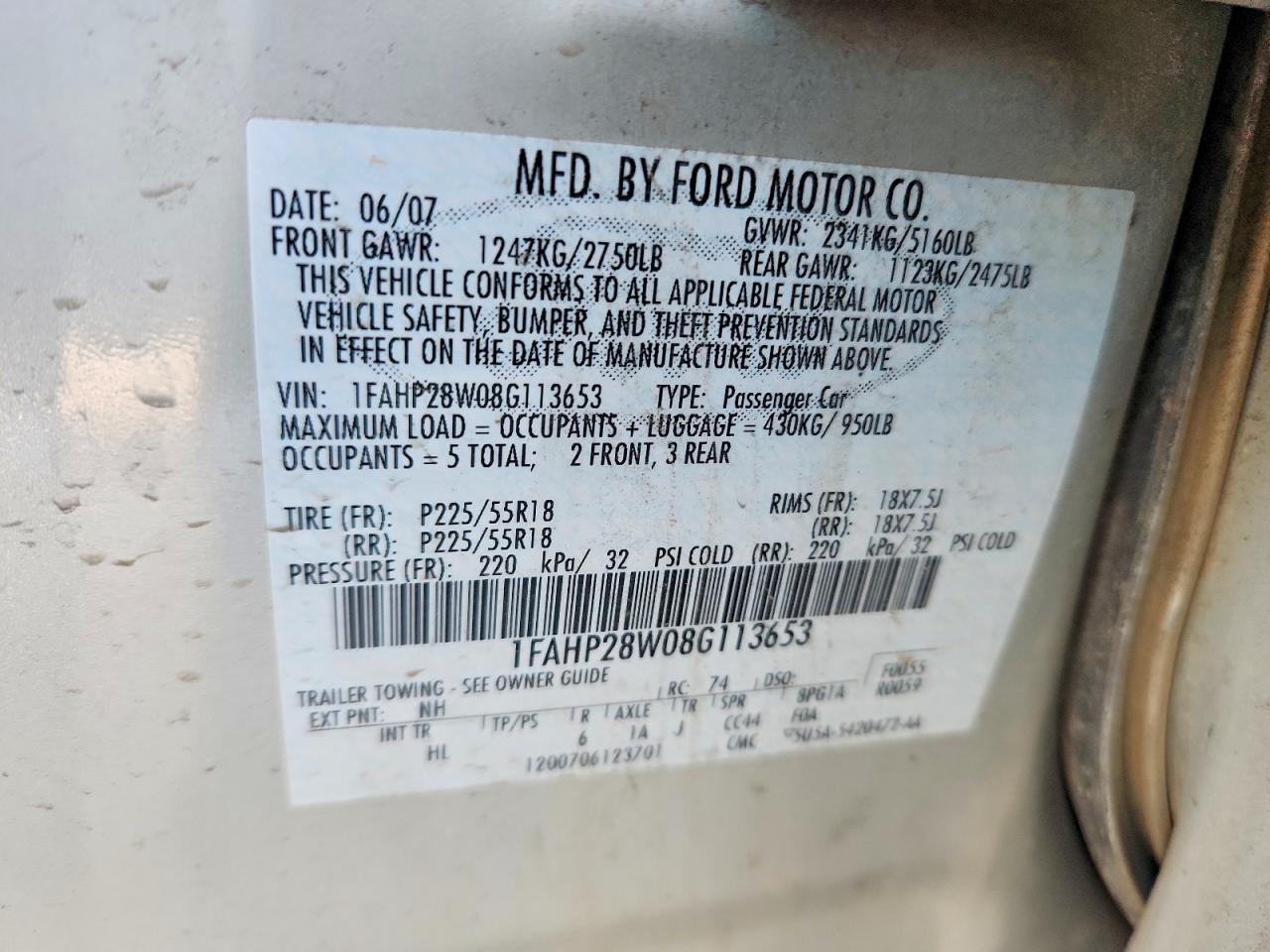 2008 FORD TAURUS LIMITED photo 12