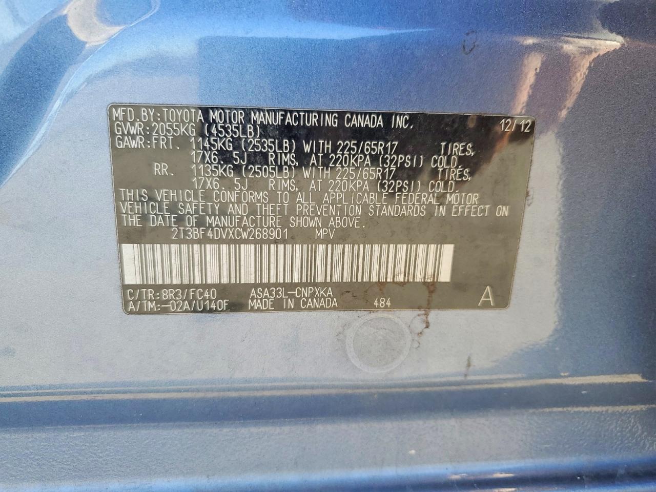 2012 TOYOTA RAV4 photo 13