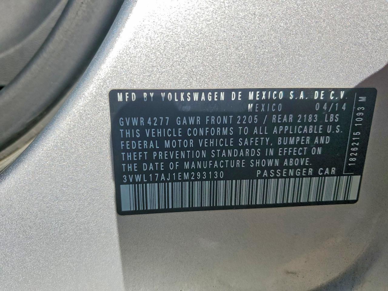 2014 VOLKSWAGEN JETTA photo 12