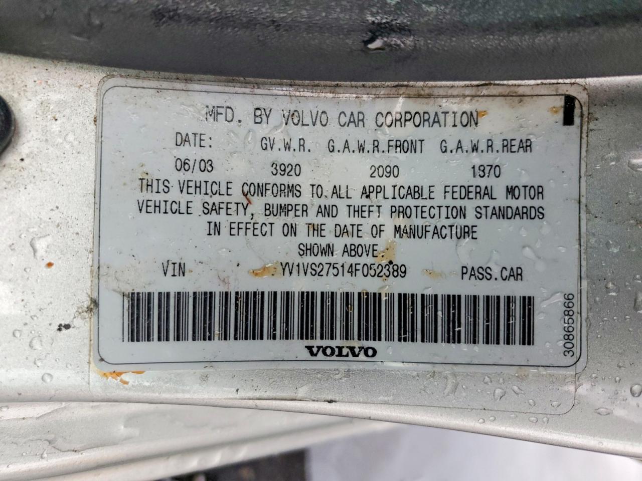 2004 VOLVO S40 1.9T photo 12