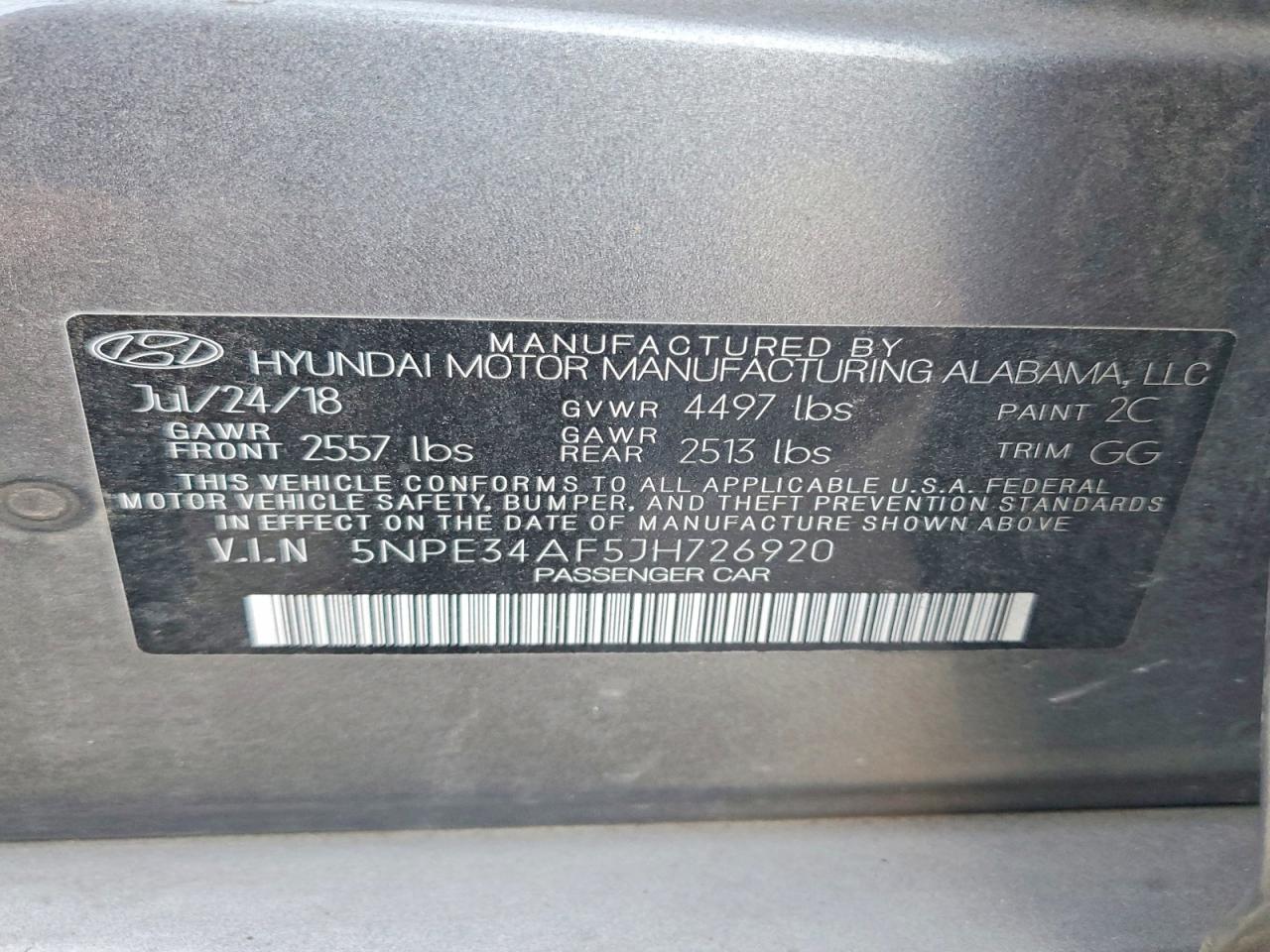 2018 HYUNDAI SONATA SPORT photo 12