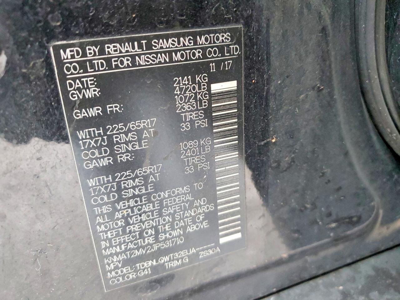 2018 NISSAN ROGUE S photo 13