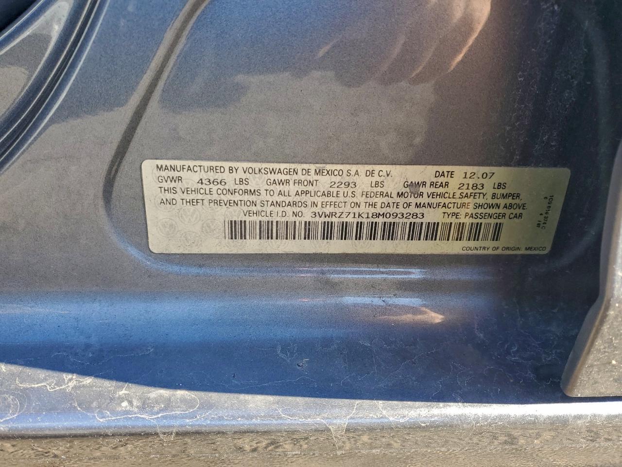 2008 VOLKSWAGEN JETTA SE photo 12