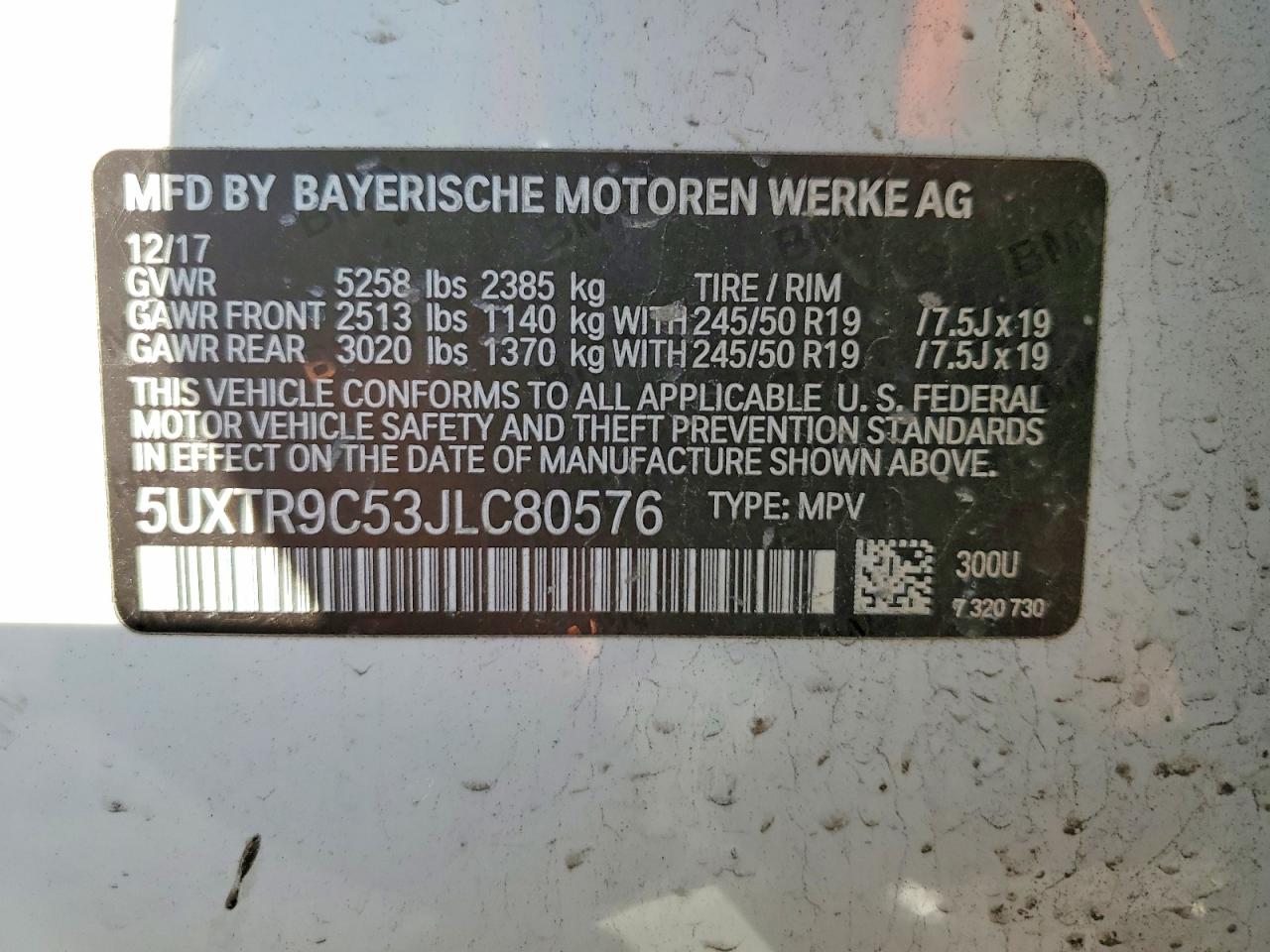 2018 BMW X3 XDRIVE30I photo 13