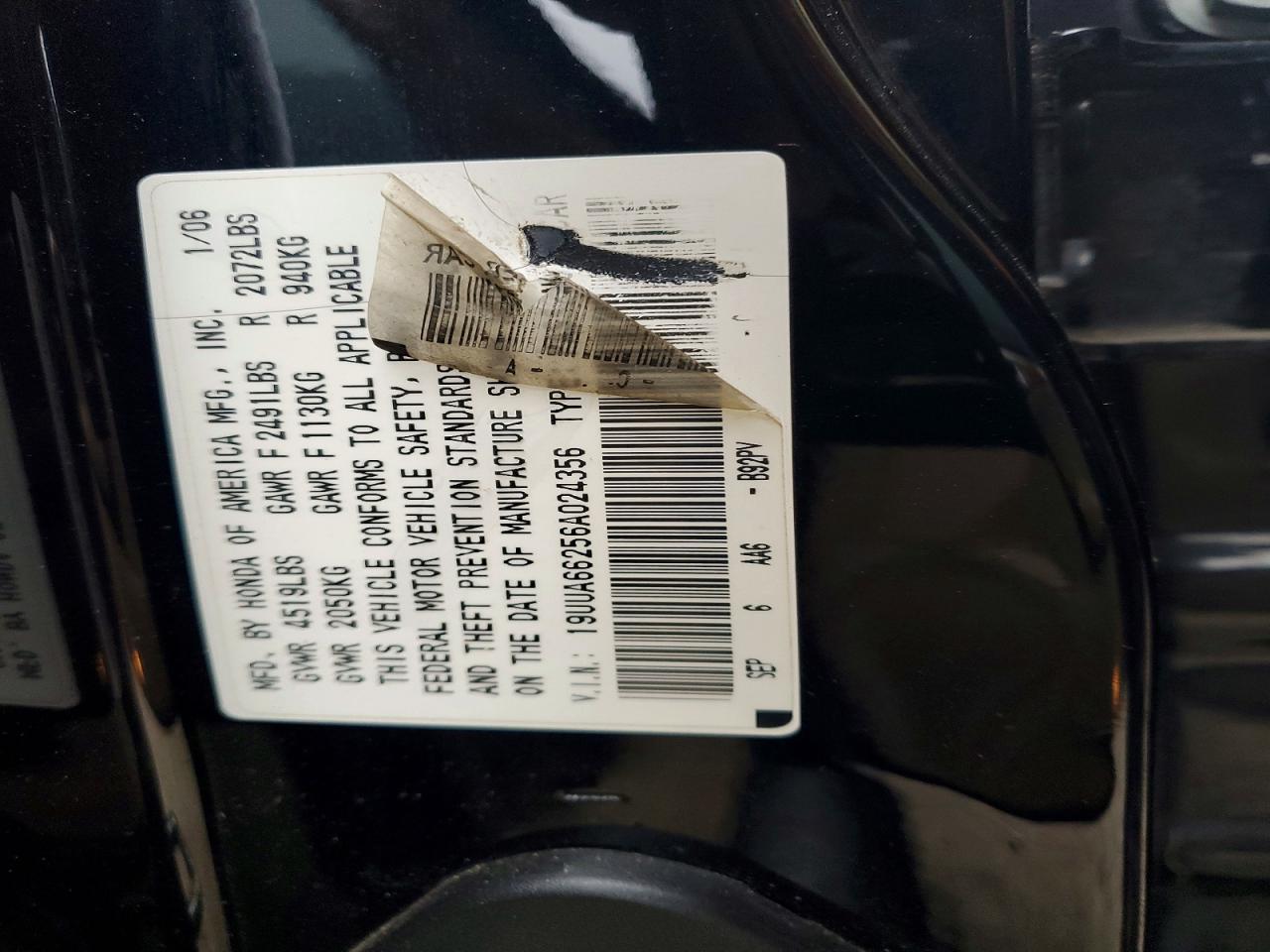 2006 ACURA 3.2TL photo 12