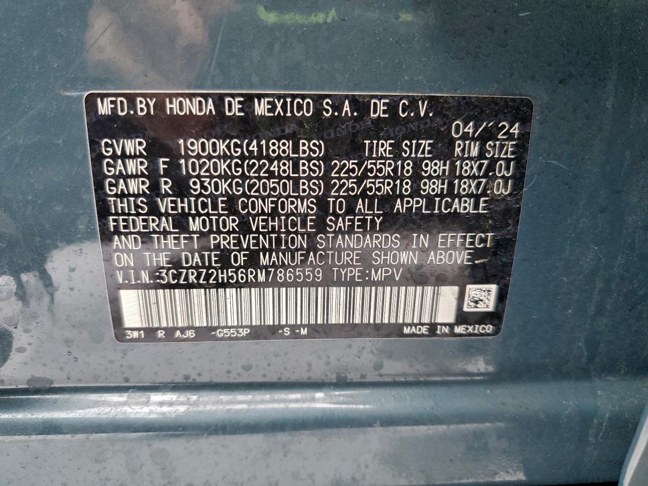 2024 HONDA HR-V SPORT photo 13