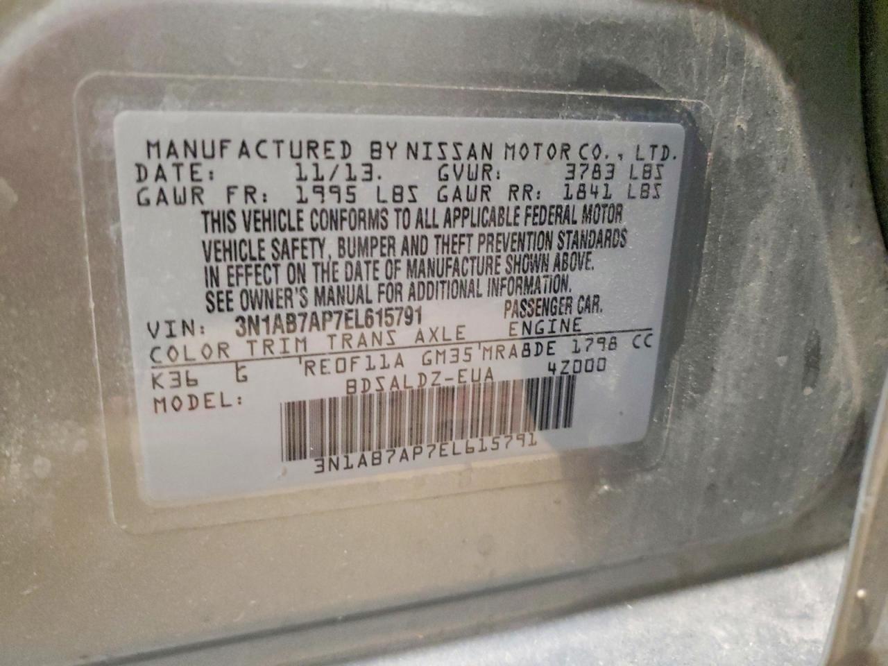 2014 NISSAN SENTRA S photo 12