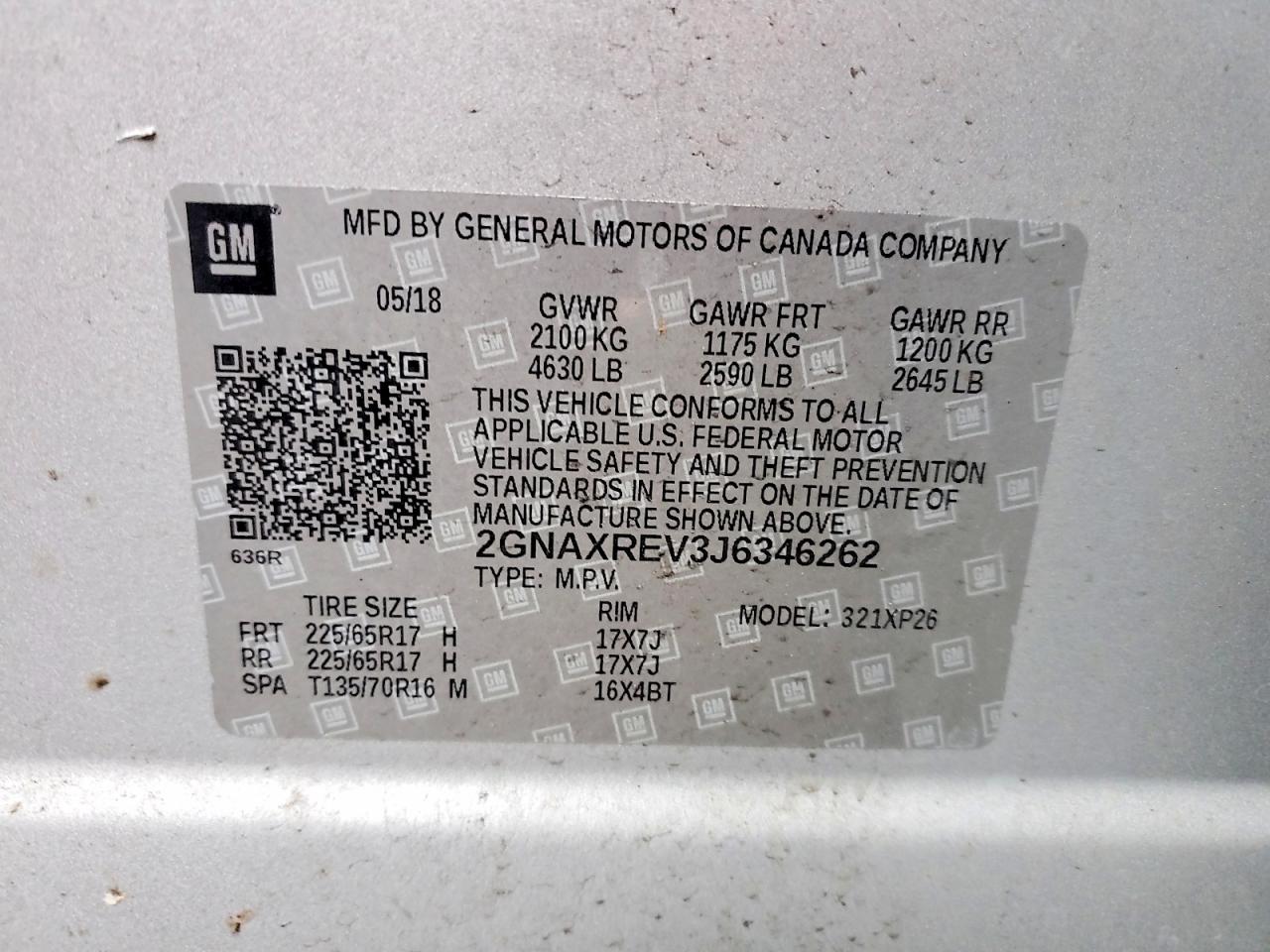 2018 CHEVROLET EQUINOX LS photo 13