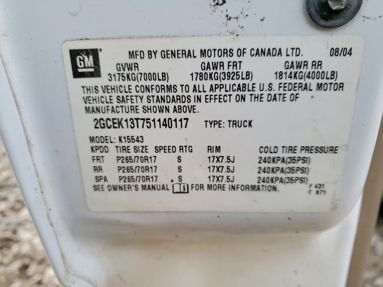 2005 CHEVROLET SILVERADO K1500 photo 12