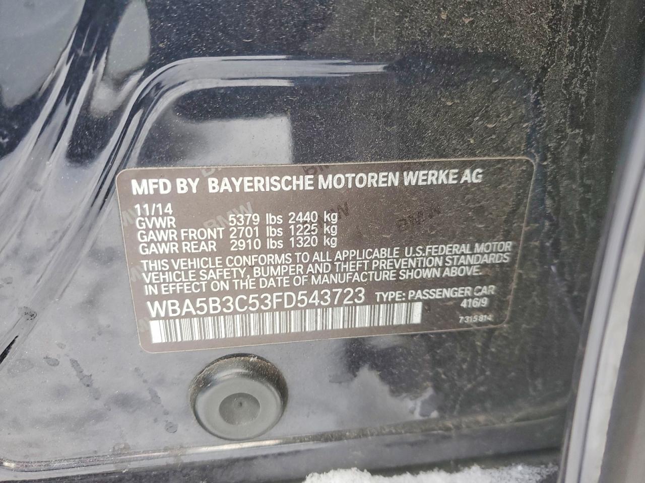 2015 BMW 535 XI photo 12