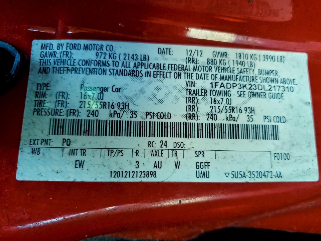2013 FORD FOCUS SE photo 13