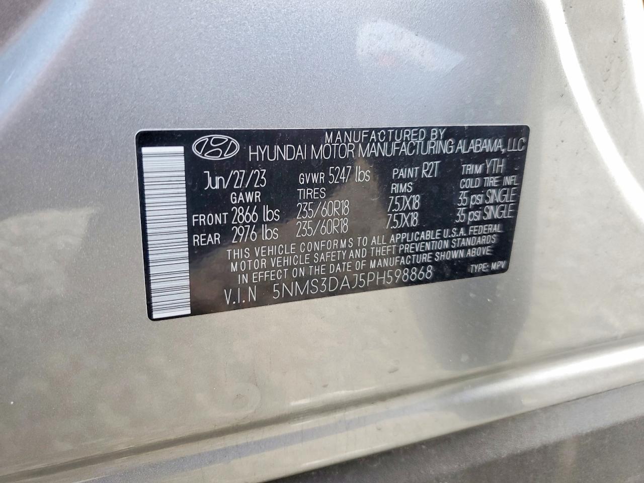 2023 HYUNDAI SANTA FE SEL PREMIUM photo 13
