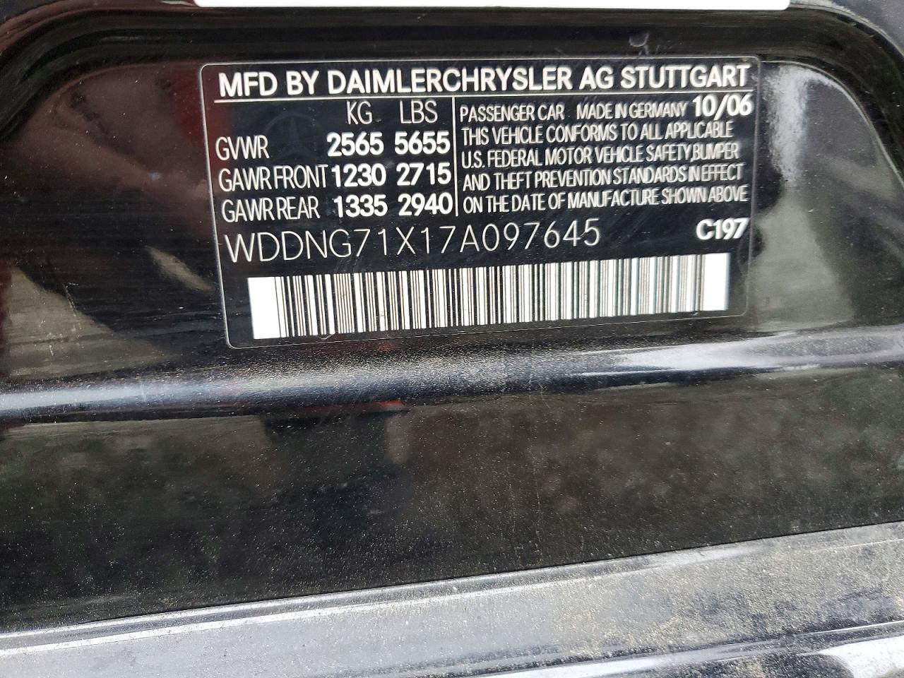 2007 MERCEDES-BENZ S 550 photo 12