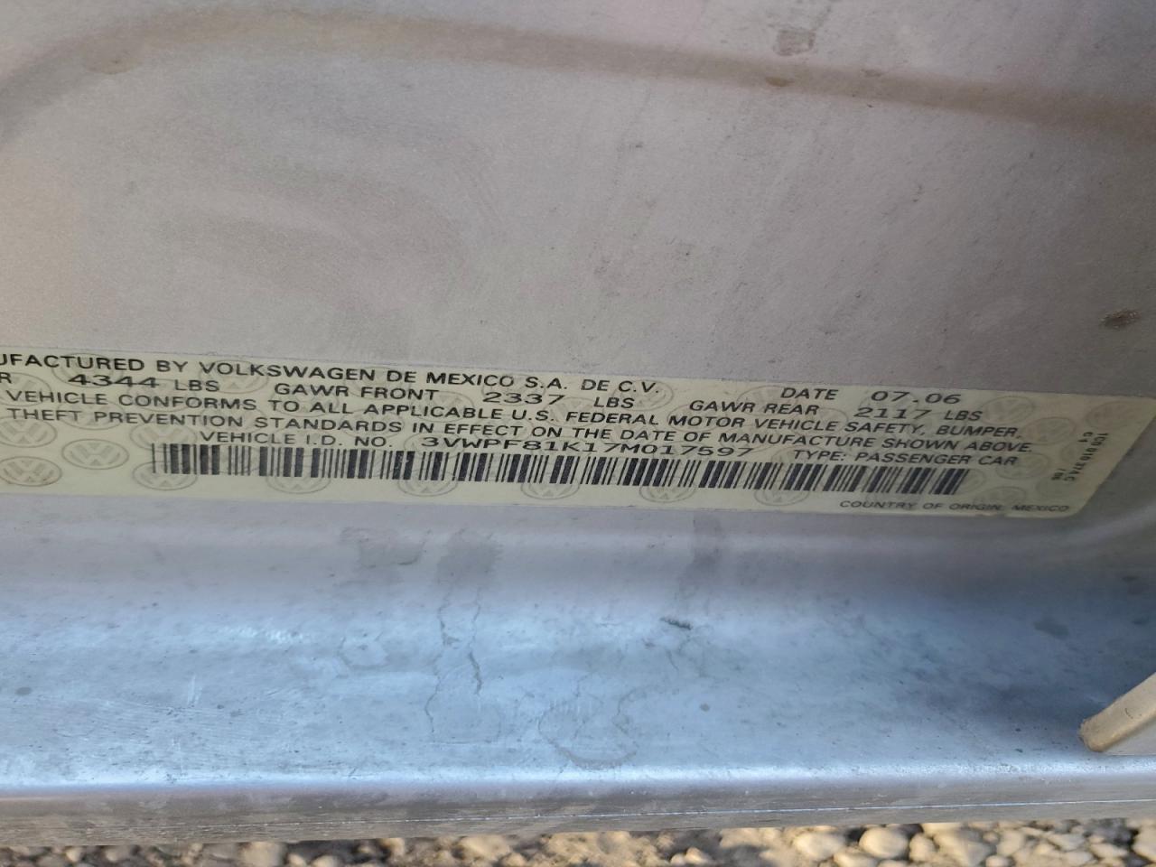 2007 VOLKSWAGEN JETTA 2.5 photo 13