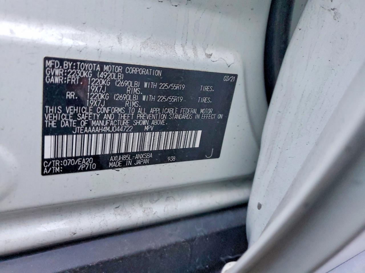 2021 TOYOTA VENZA LE photo 13