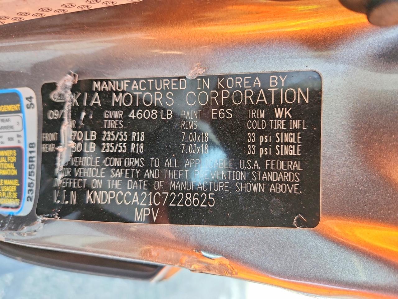 2012 KIA SPORTAGE EX photo 12