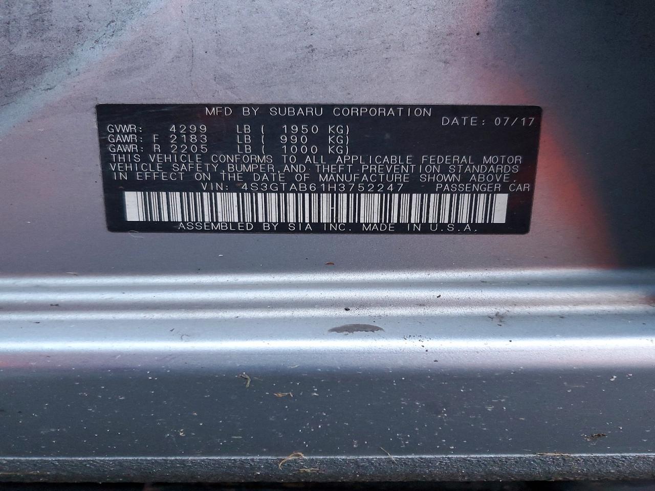 2017 SUBARU IMPREZA PREMIUM photo 13