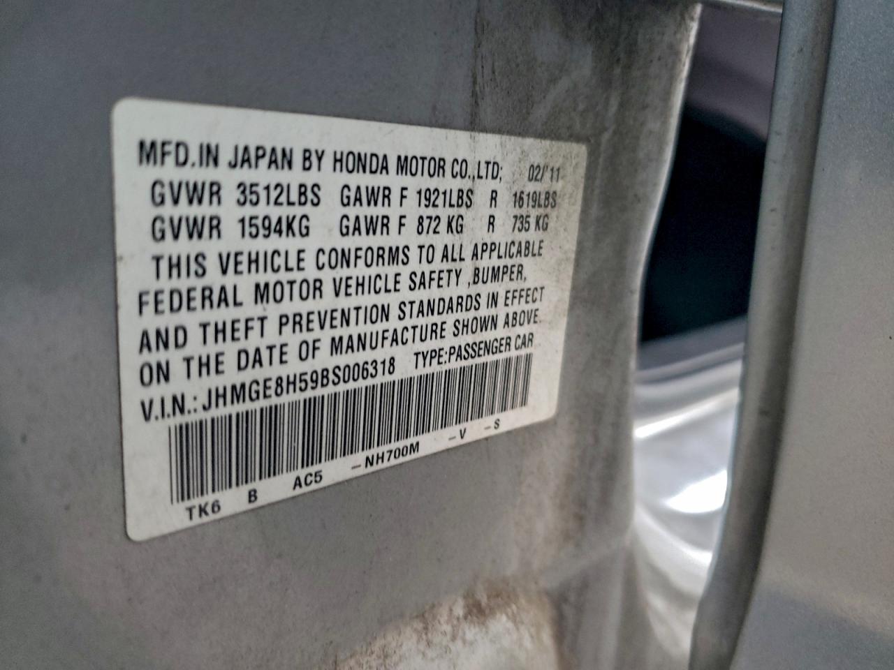 2011 HONDA FIT SPORT photo 13