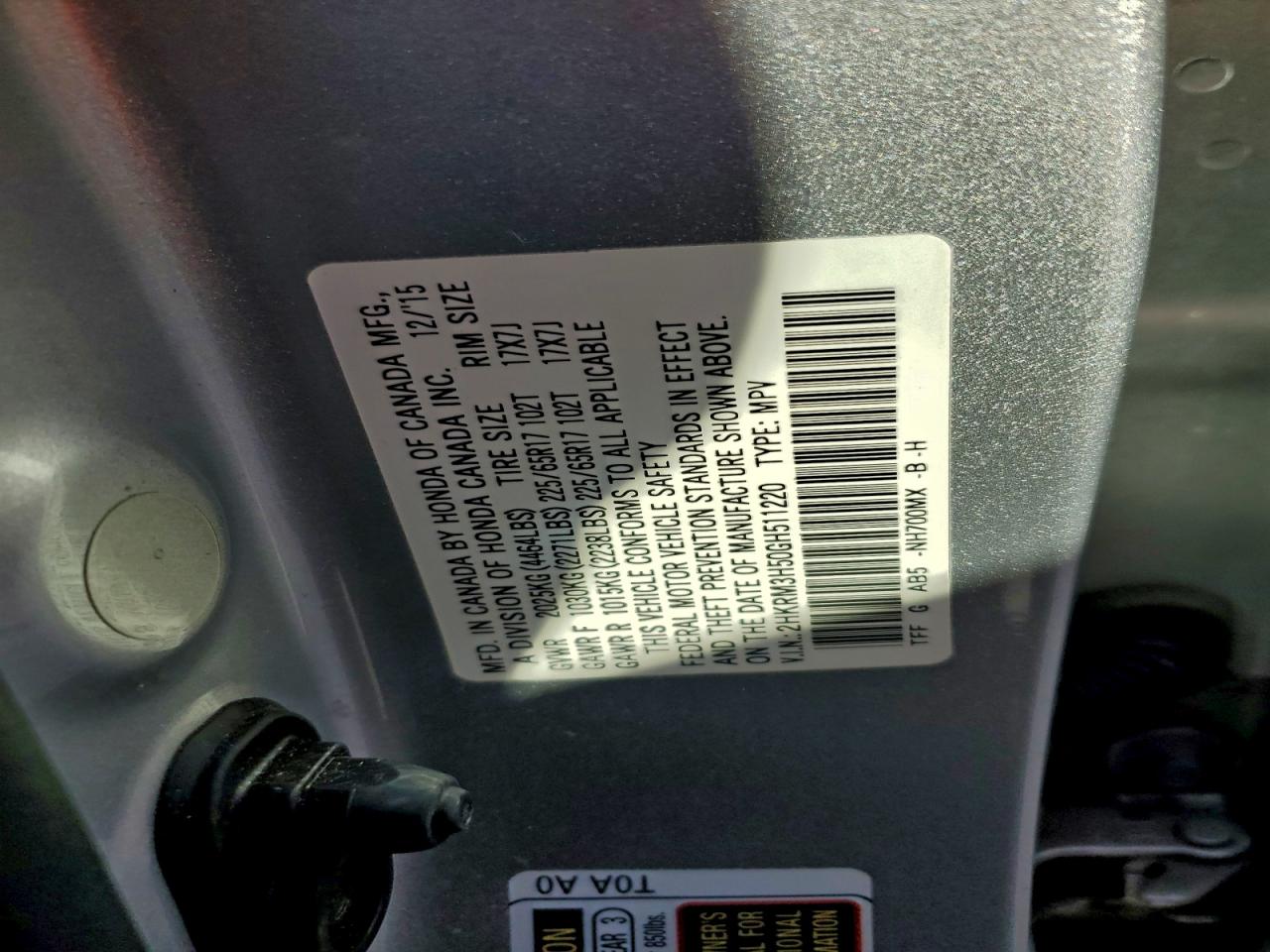 2016 HONDA CR-V EX photo 12