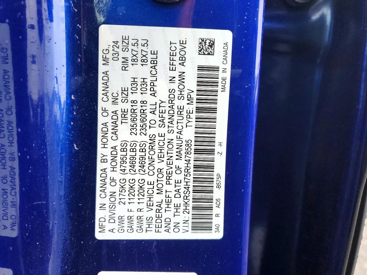 2024 HONDA CR-V EXL photo 13