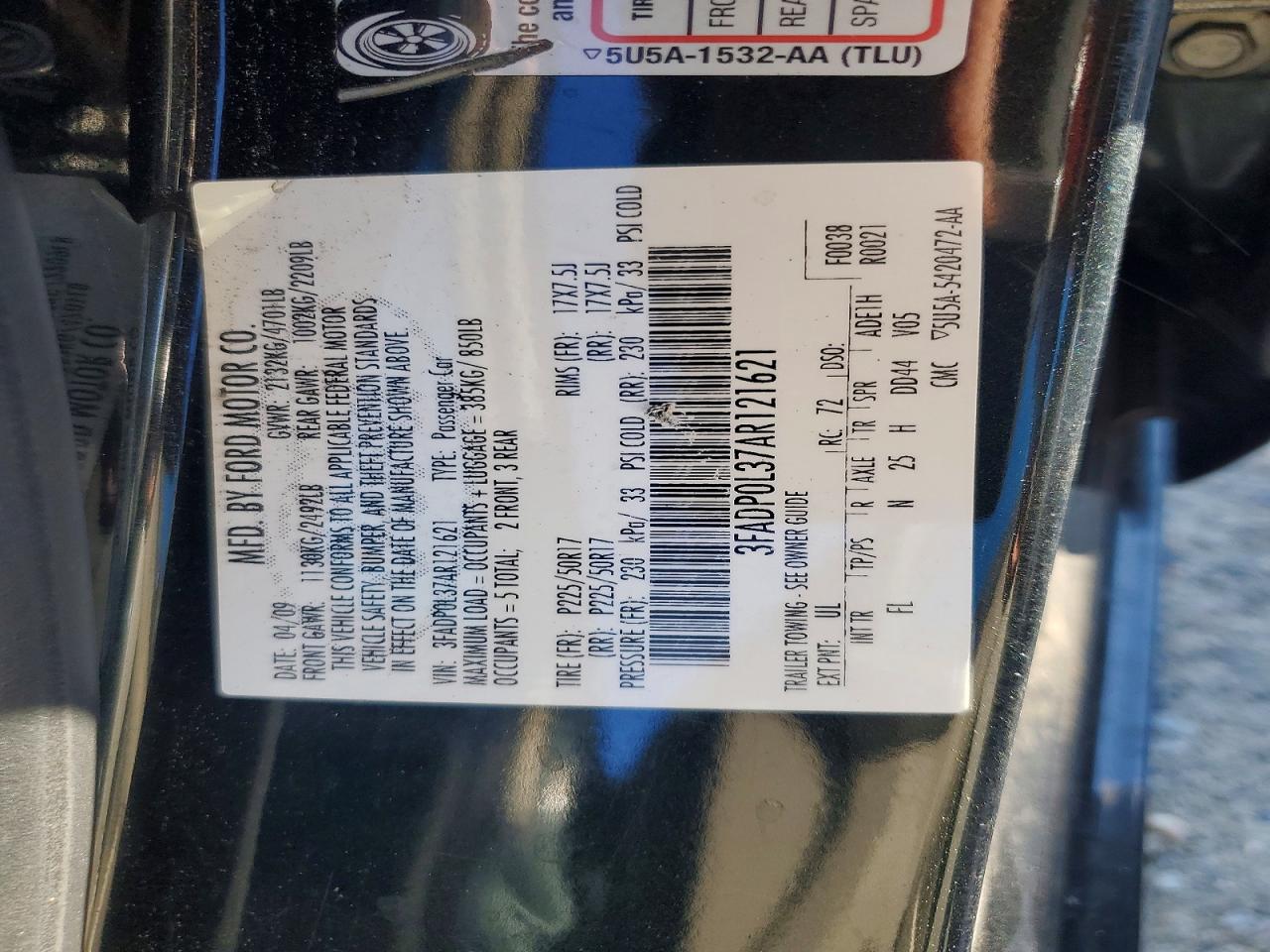 2010 FORD FUSION HYBRID photo 12