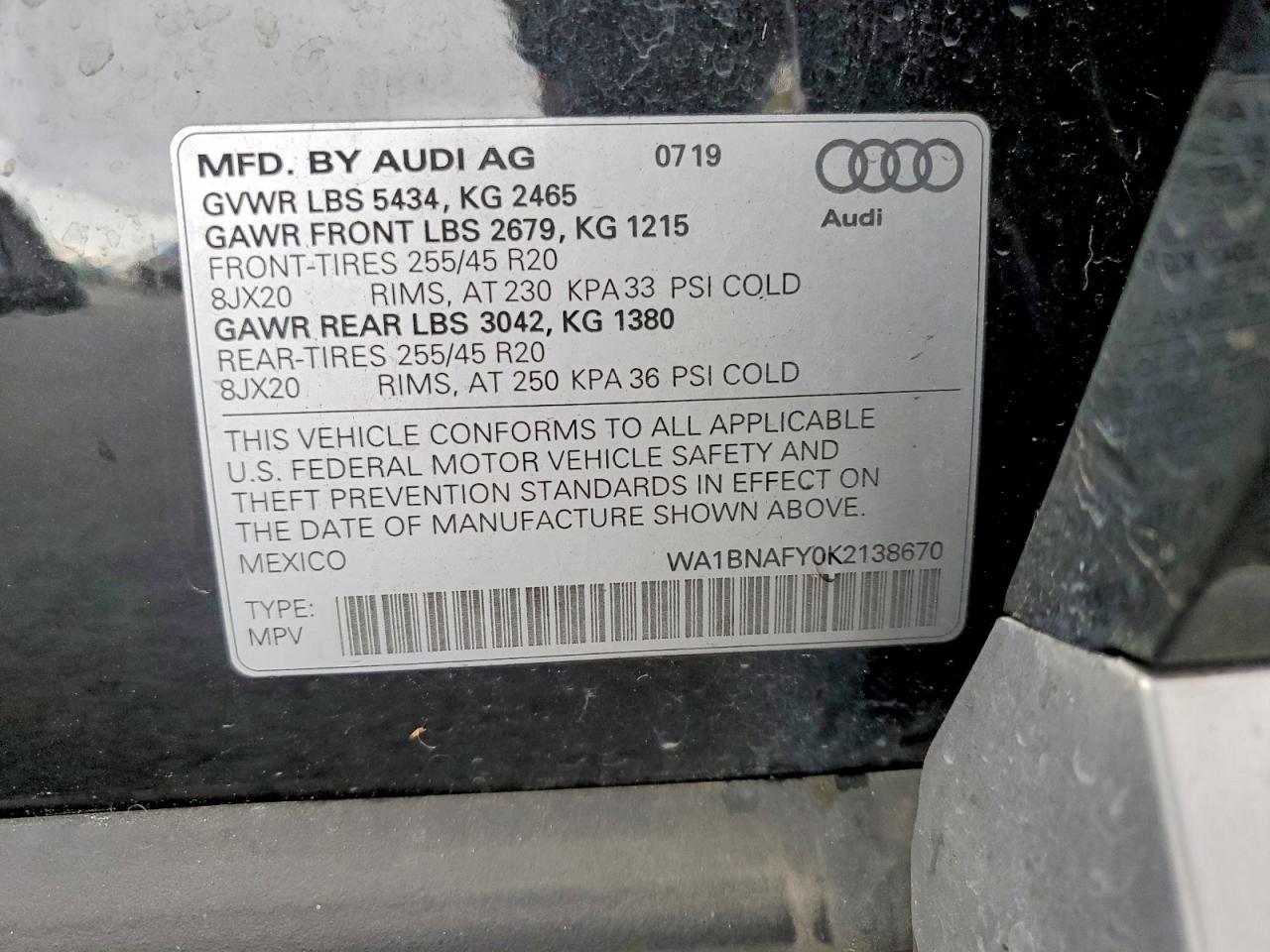 2019 AUDI Q5 PREMIUM PLUS photo 13