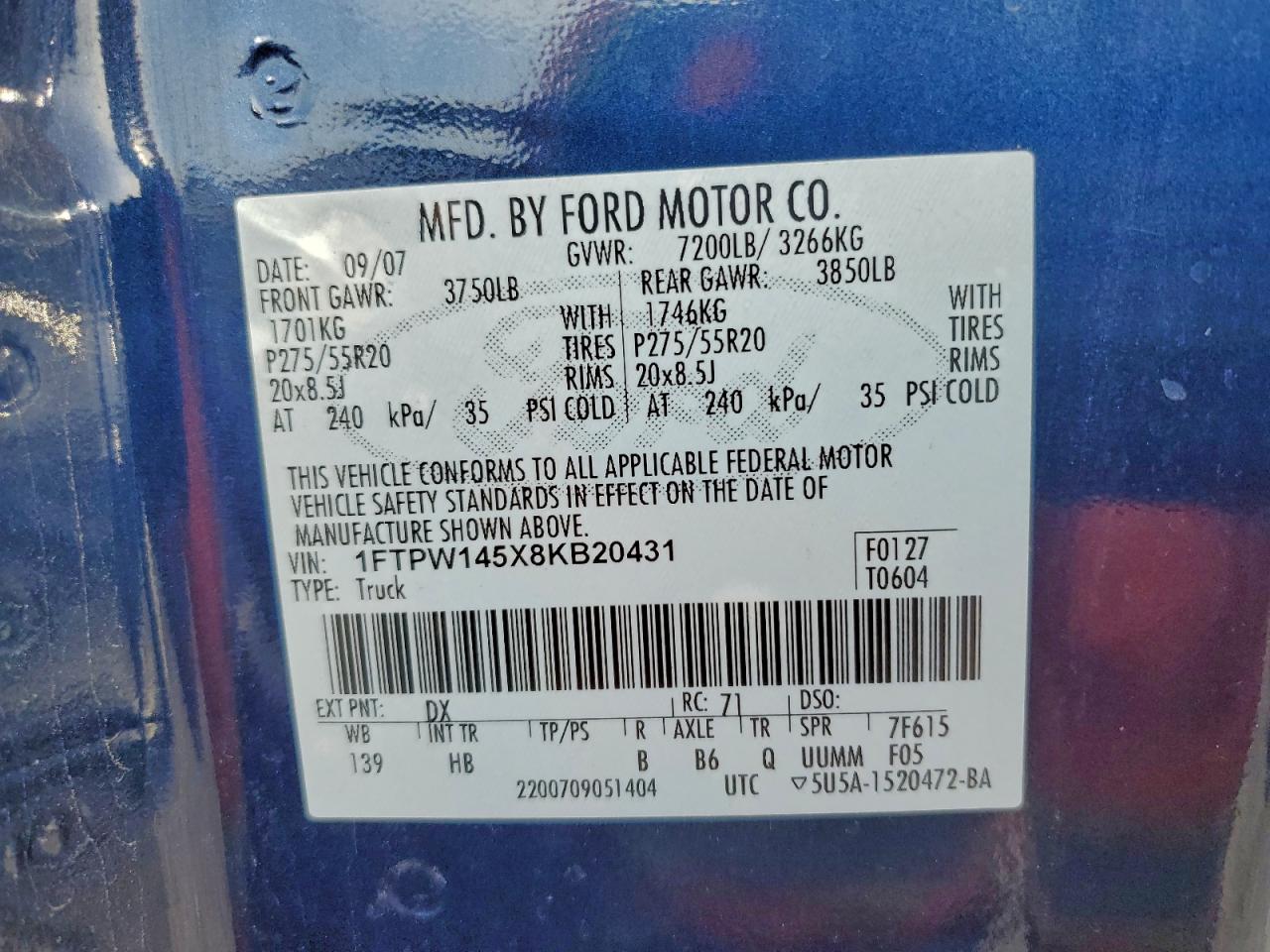 2008 FORD F150 SUPERCREW photo 13