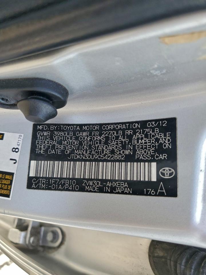 2012 TOYOTA PRIUS photo 13