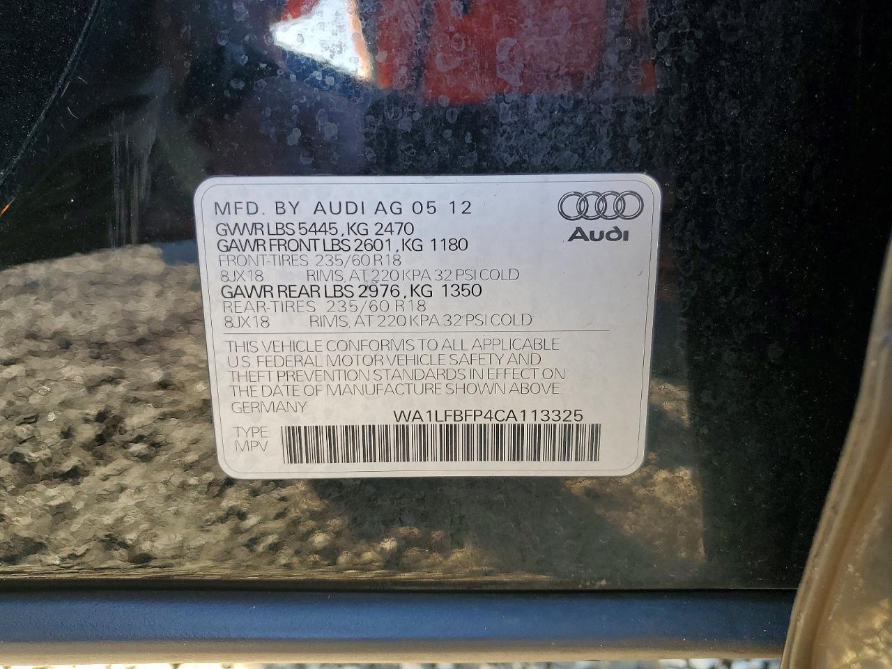 2012 AUDI Q5 PREMIUM PLUS photo 14