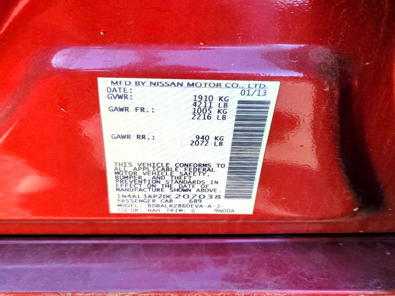 2013 NISSAN ALTIMA 2.5 photo 45