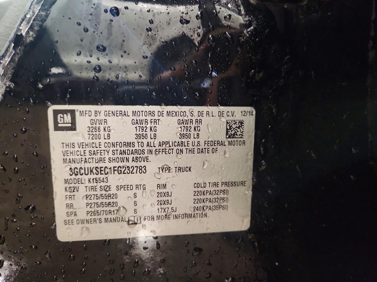 2015 CHEVROLET SILVERADO K1500 LTZ photo 12