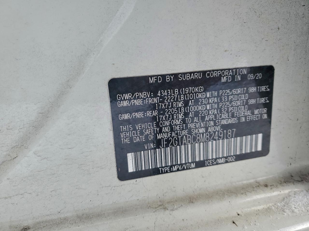 2021 SUBARU CROSSTREK photo 13