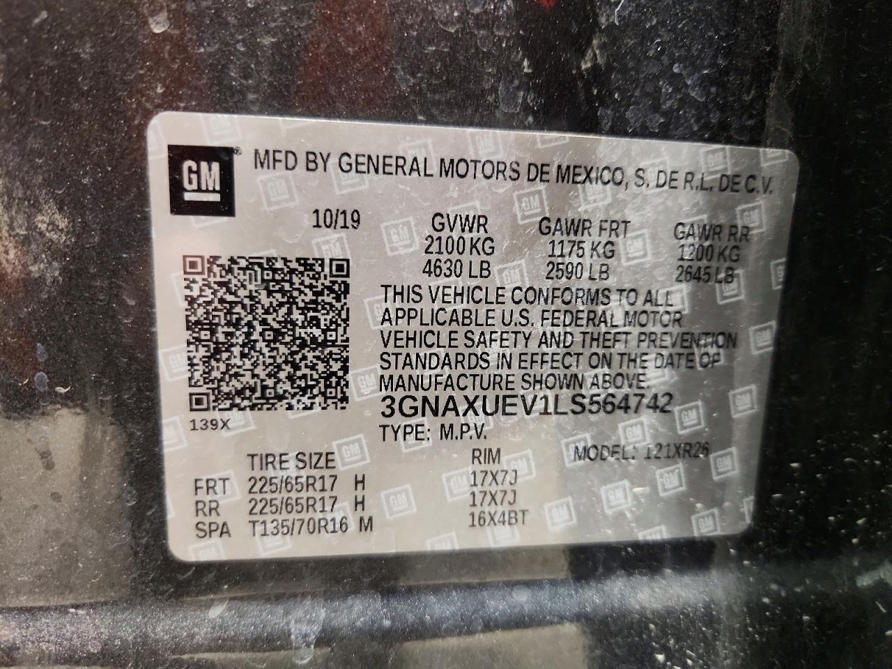2020 CHEVROLET EQUINOX LT photo 12