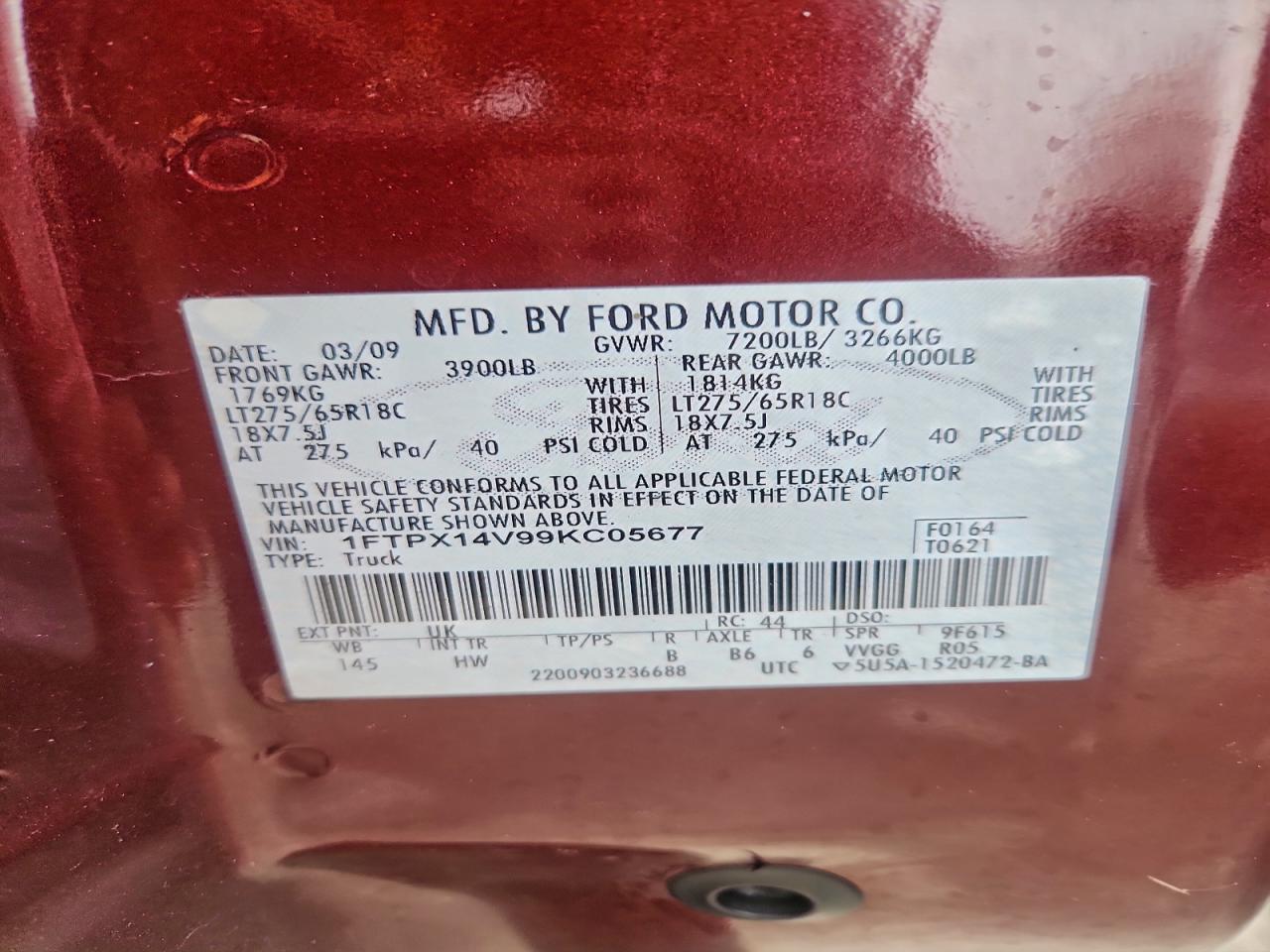 2009 FORD F150 SUPER CAB photo 12