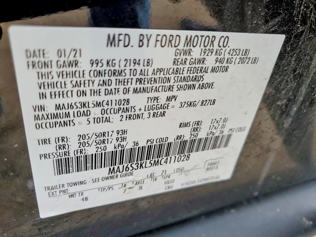 2021 FORD ECOSPORT TITANIUM photo 14