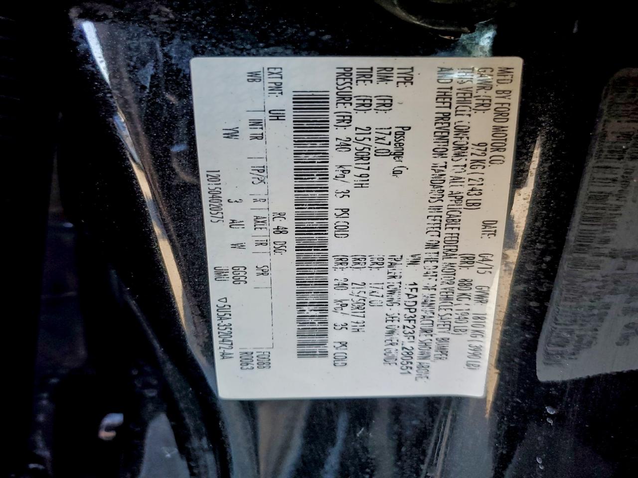 2015 FORD FOCUS SE photo 12