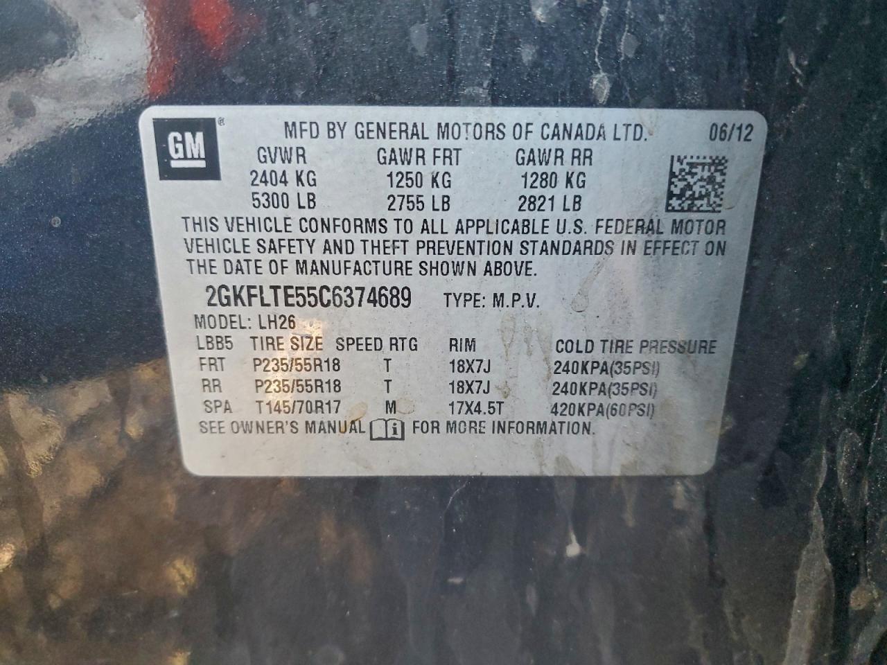 2012 GMC TERRAIN SLE photo 13